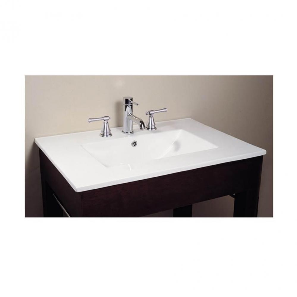 31 in. Vitreous China Top with Integrated Bowl (8&apos;&apos; Holes)