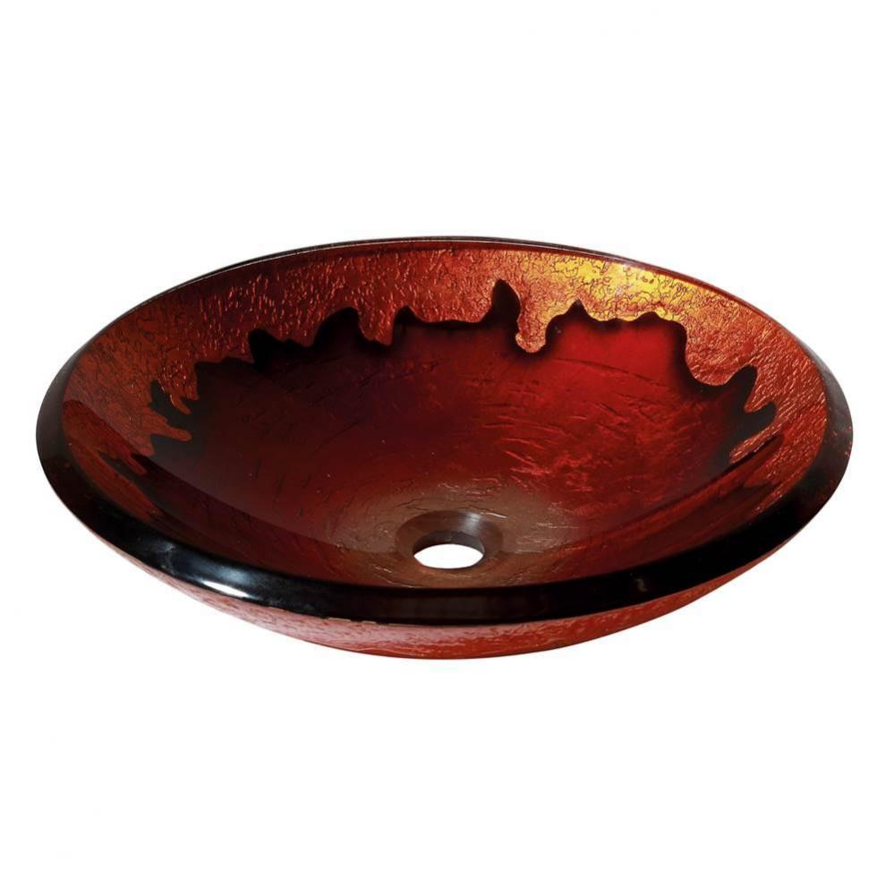 Tempered Glass Vessel - Gold Lava