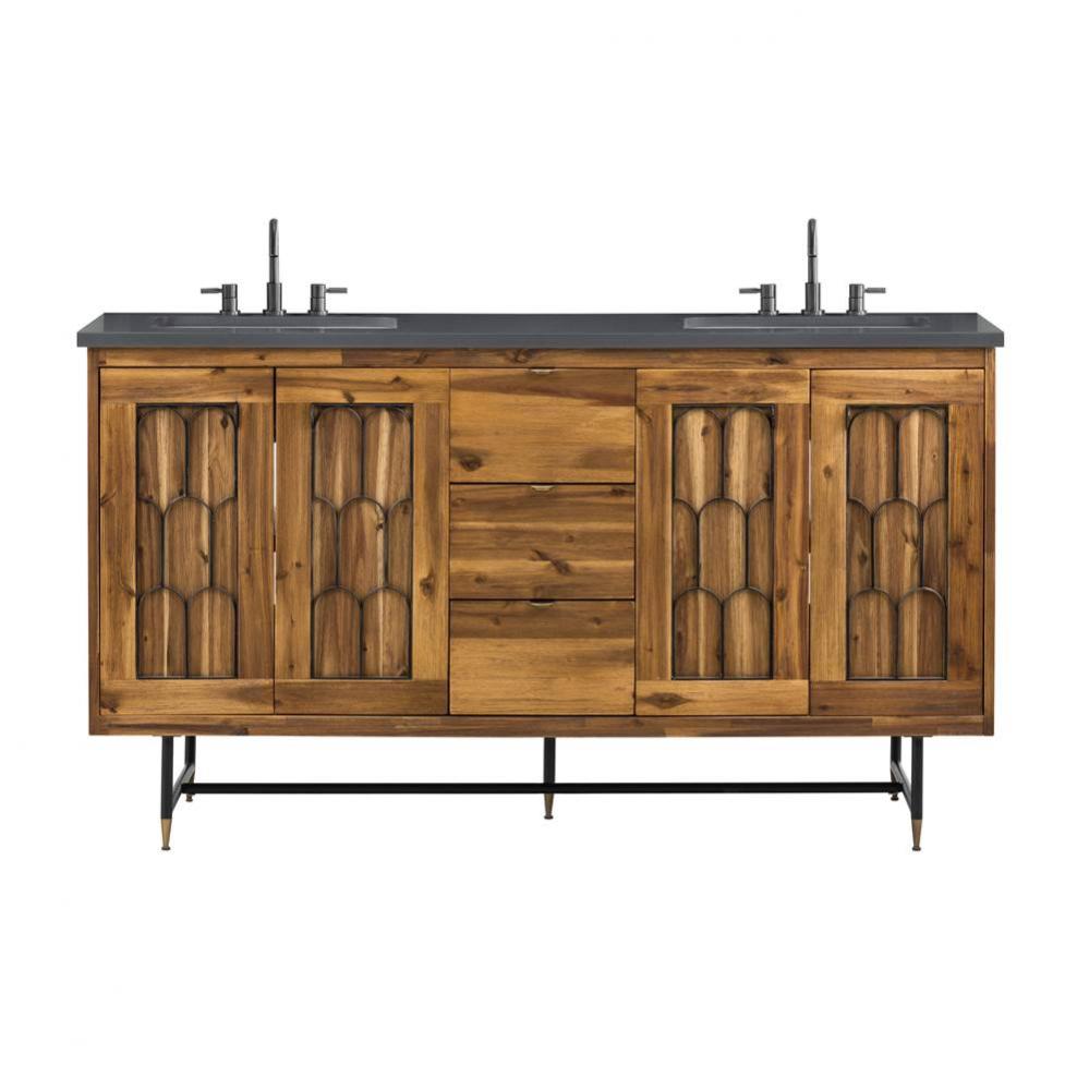 Avanity Mariscal 61 in. Vanity in Rustic Wood finish with Gray Quartz Top