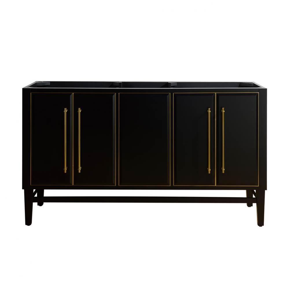 Avanity Mason 60 in. Vanity Only in Black with Gold Trim