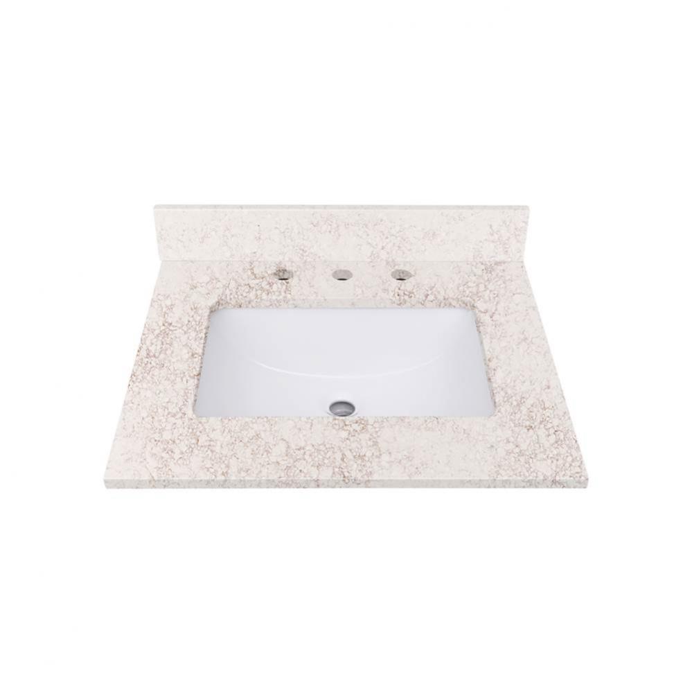 Avanity 25 in. Lotte Radianz Alluring Quartz Top with Rectangular Sink