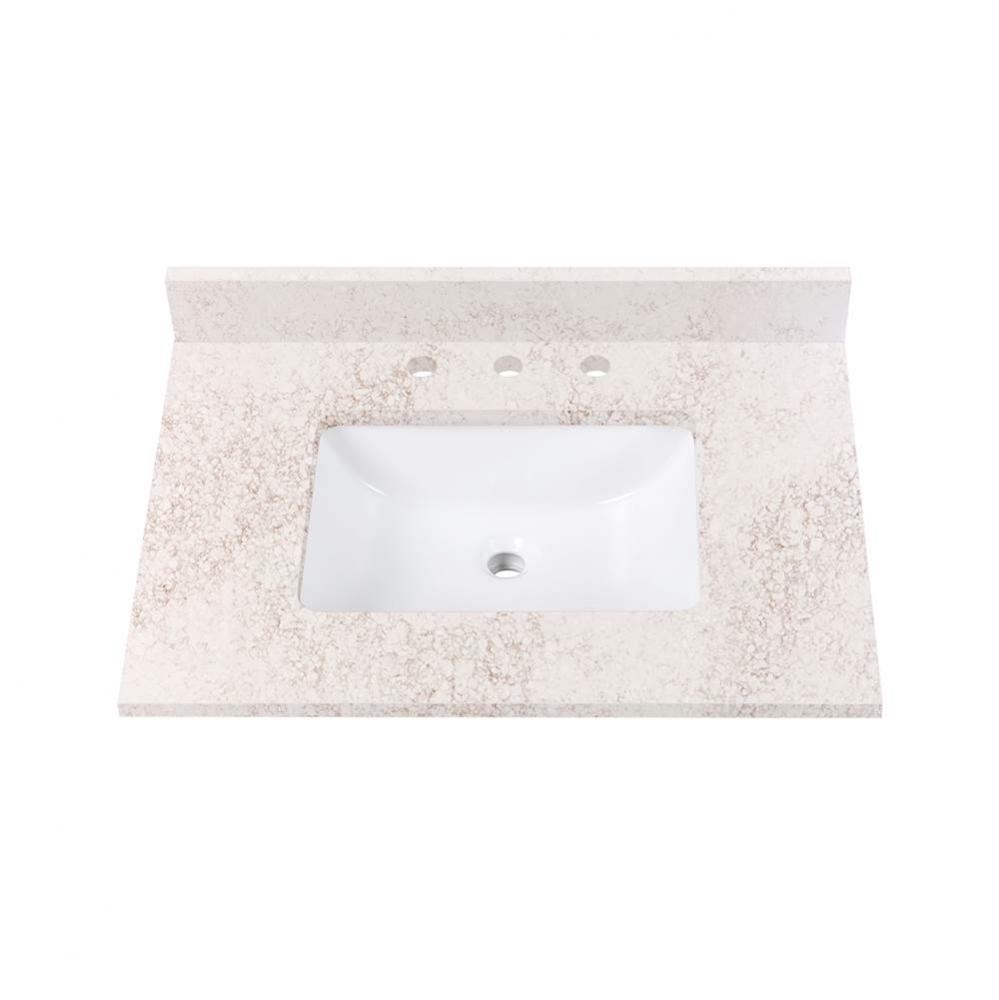 Avanity 31 in. Lotte Radianz Alluring Quartz Top with Rectangular Sink