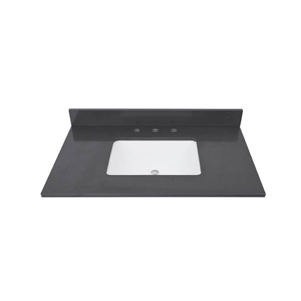 Avanity 37 in. Lotte Radianz Ural Gray Quartz Top with Rectangular Sink