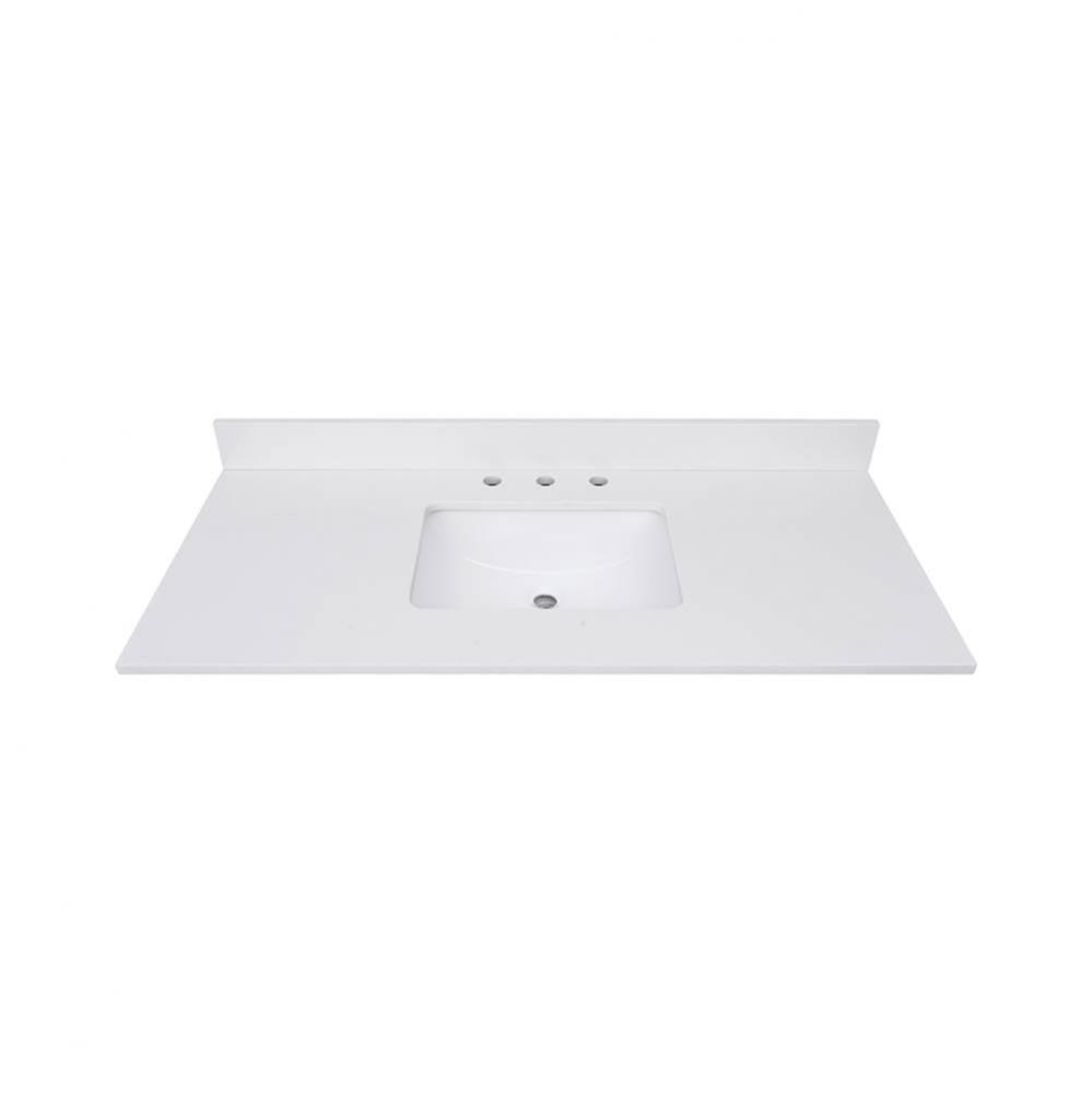 Avanity 43 in. Lotte Radianz Everest White Quartz Top with Rectangular Sink