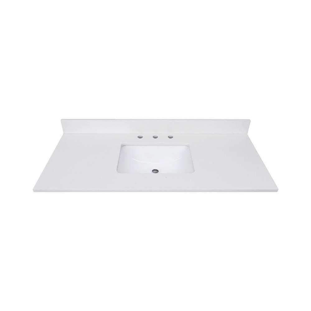 Avanity 49 in. Lotte Radianz Everest White Quartz Top with Rectangular Sink