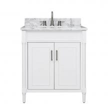 Avanity BRISTOL-VS31-WT-C - Avanity Bristol 31 in. Vanity Combo in White and Carrara White Marble Top