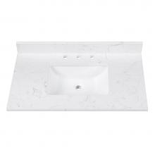 Avanity EUT37CW-RS - Avanity 37 in. Cala White Engineered Stone Top with Rectangular Sink