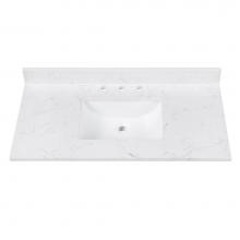 Avanity EUT43CW-RS - Avanity 43 in. Cala White Engineered Stone Top with Rectangular Sink