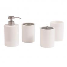 Avanity KOKO1704 - Pippa 4 Piece Polyresin Bath Accessories Set in White