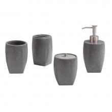 Avanity KOKO1705 - Max 4 Piece Polyresin Bath Accessories Set in Gray Sand