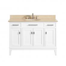Avanity MADISON-VS48-WT-B - Avanity Madison 49 in. Vanity in White finish with Galala Beige Marble Top