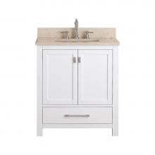Avanity MODERO-VS30-WT-B - Avanity Modero 31 in. Vanity in White finish with Galala Beige Marble Top