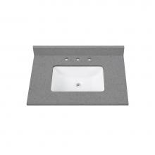Avanity QUT31CO-RS - Avanity 31 in. Lotte Radianz Contrail Matte Quartz Top with Rectangular Sink