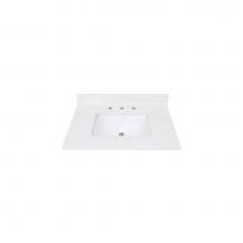 Avanity QUT31EW-RS - Avanity 31 in. Lotte Radianz Everest White Quartz Top with Rectangular Sink