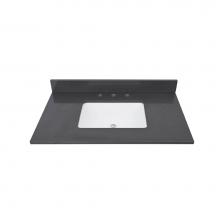 Avanity QUT37UG-RS - Avanity 37 in. Lotte Radianz Ural Gray Quartz Top with Rectangular Sink