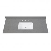 Avanity QUT49CO-RS - Avanity 49 in. Lotte Radianz Contrail Matte Quartz Top with Rectangular Sink