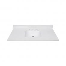 Avanity QUT49EW-RS - Avanity 49 in. Lotte Radianz Everest White Quartz Top with Rectangular Sink