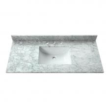 Avanity SUT49CW-RS - Avanity 49 in. Carrara White Marble Top with Rectangular Sink