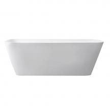 Avanity VBT1521-MT - VersaStone 67'' Free Standing Solid Surface Soaking Tub with Center Drain, Pop-Up Drain