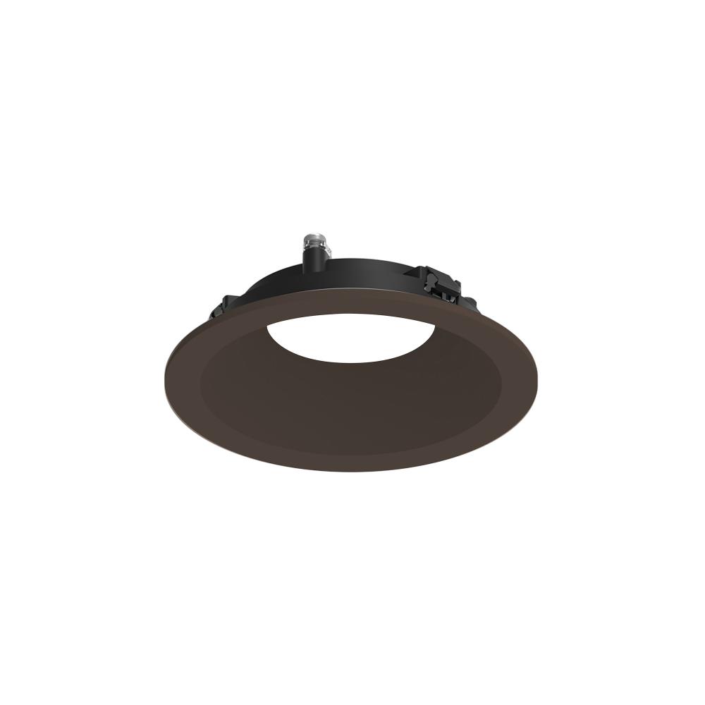 3&#34; Apollo Round Flanged Downlight Trim with Clear Lens, Bronze Finish