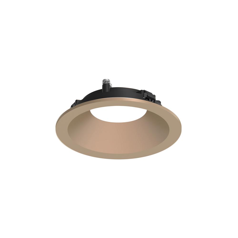 3&#34; Apollo Round Flanged Downlight Trim with Clear Lens, Wheat Diffused Finish