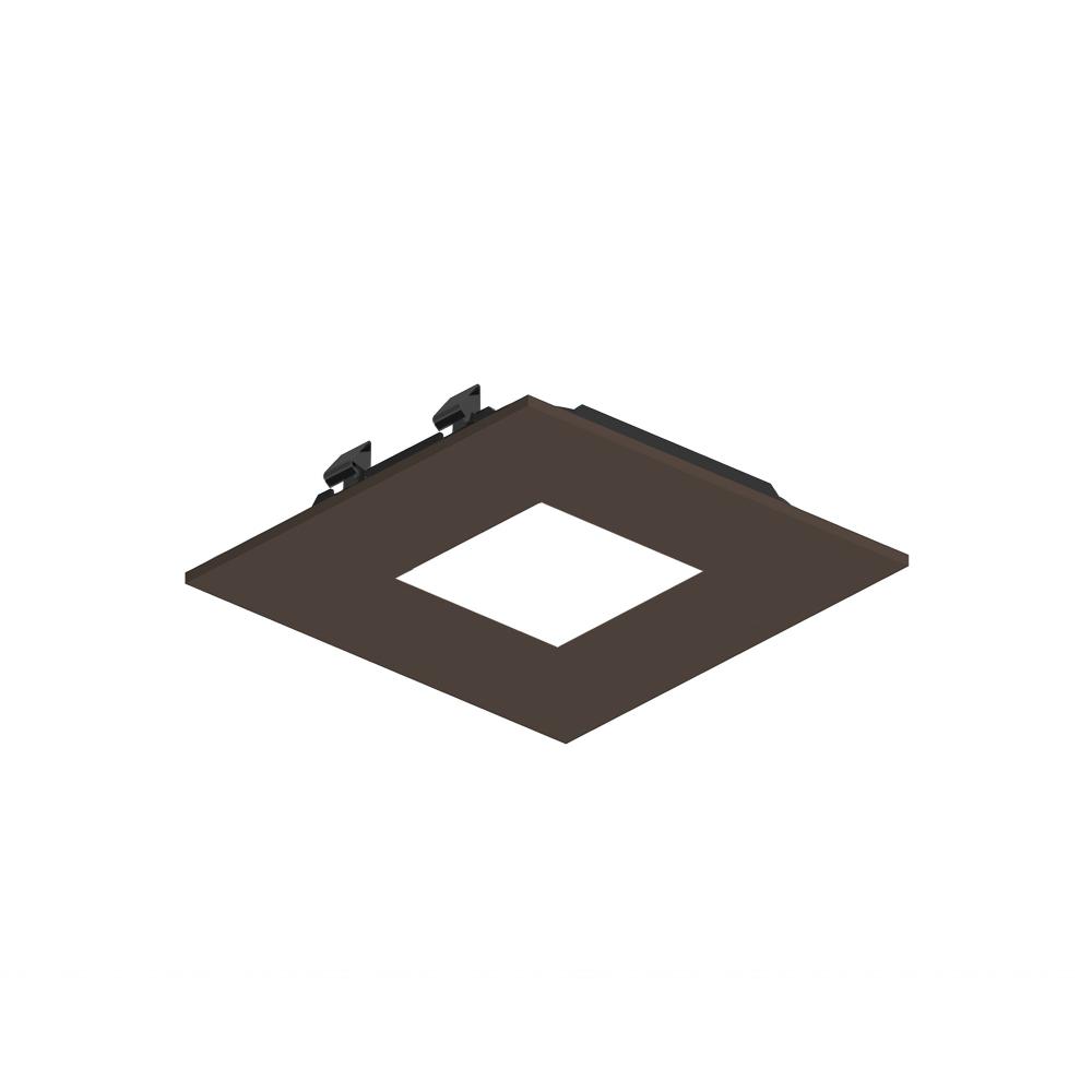 3&#34; Apollo Square Flanged Pinhole Trim, Bronze Finish