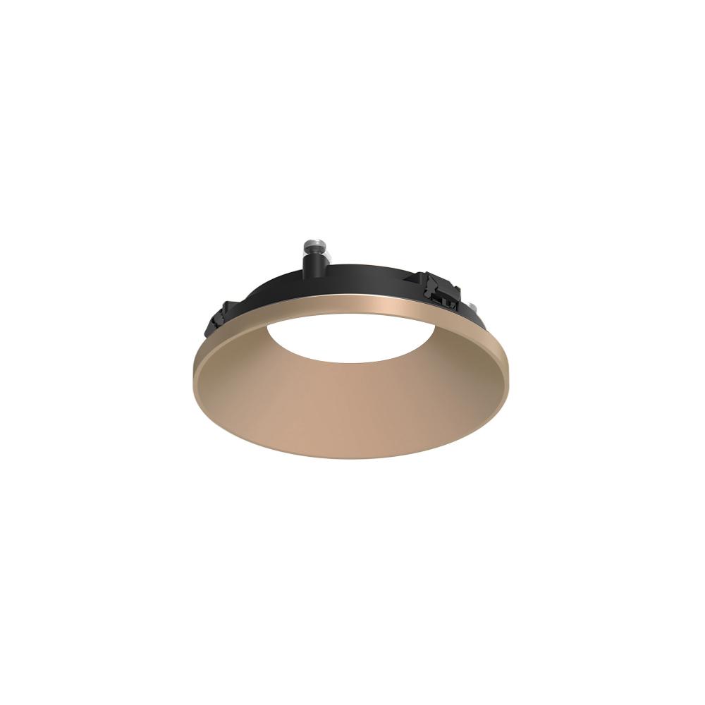 3&#34; Apollo Round Flangeless Downlight Trim with Clear Lens, Wheat Diffused Finish