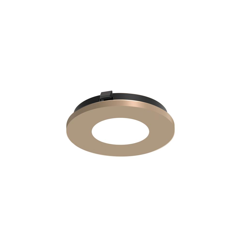 3&#34; Apollo Round Flangeless Pinhole Trim with Clear Lens, Wheat Diffused Finish