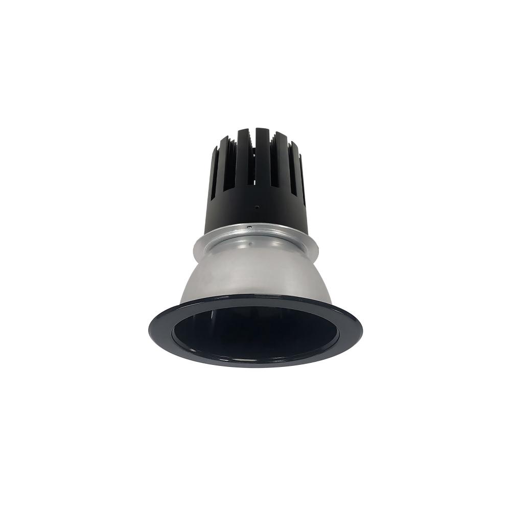 4&#34; Sapphire III Round Open Reflector, 2500lm, 3000K, Flood Optic, Black Reflector/Black Flange