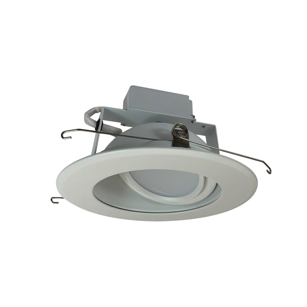 6&#34; Cobalt Adjustable LED Retrofit, 1200lm / 14W, 4000K, White Reflector / White Flange