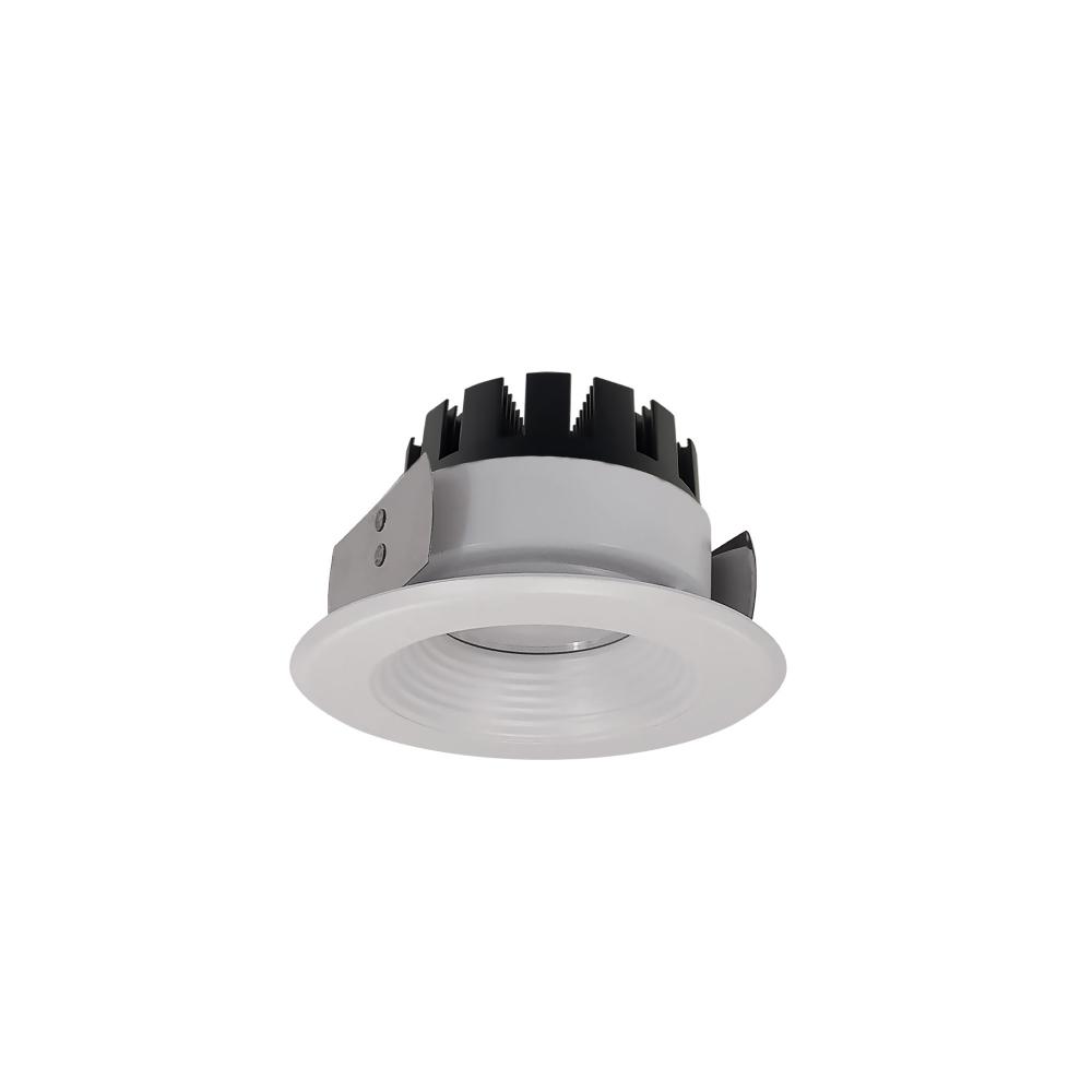 4&#34; Marquise III Round Baffle, 1500lm, 3000K, Flood Optic, White Baffle/White Flange