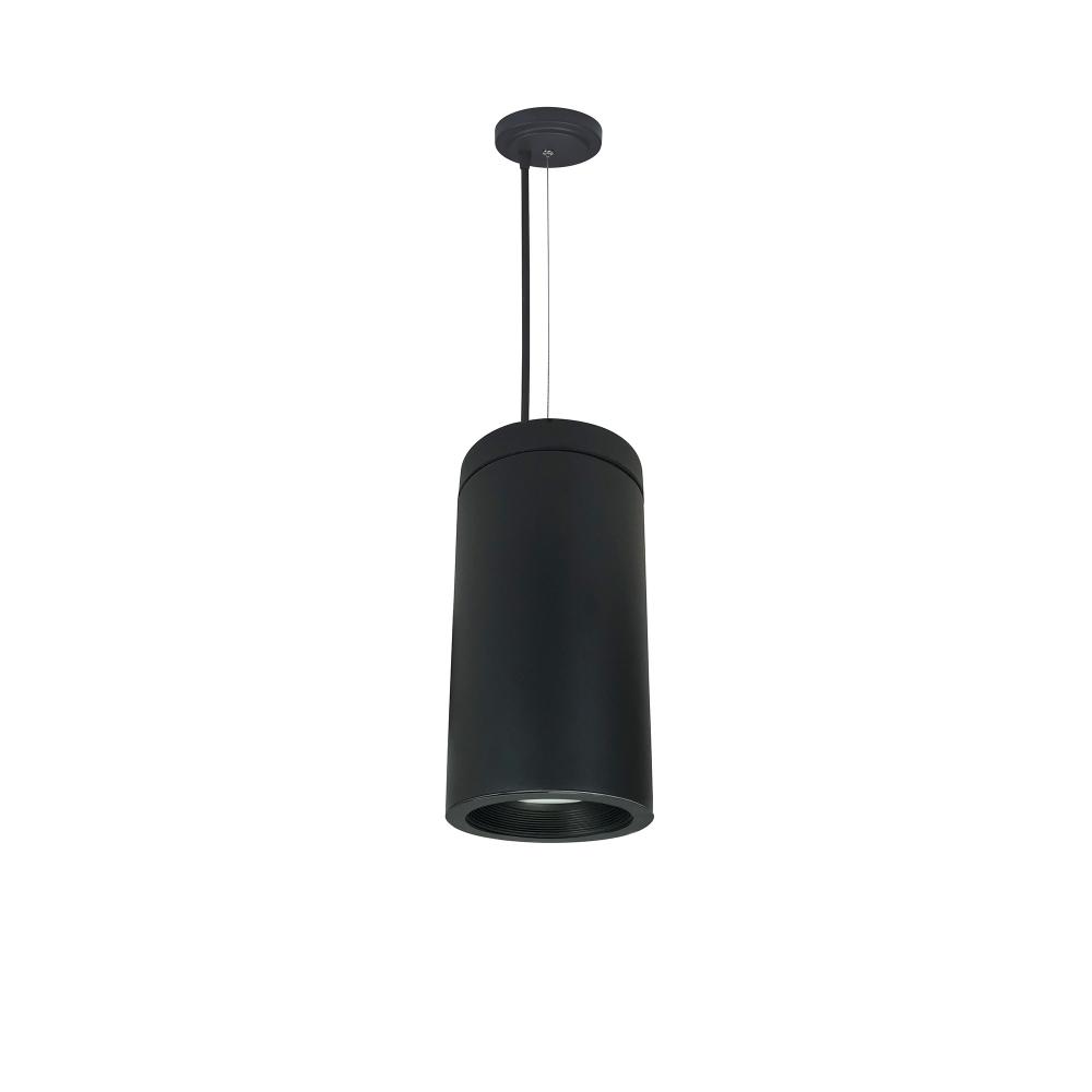6&#34; Cobalt Cable Mount Cylinder, Black, 1000L, 2700k, Black/Black Baffle, 120V Triac/ELV Dimming