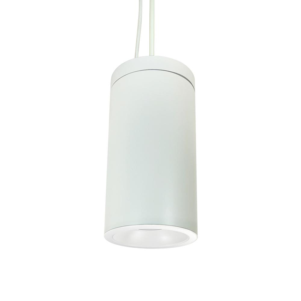 6&#34; Cobalt Pendant Mount Cylinder, White, 1000L, 3500K, Matte Powder White Reflector, 120V