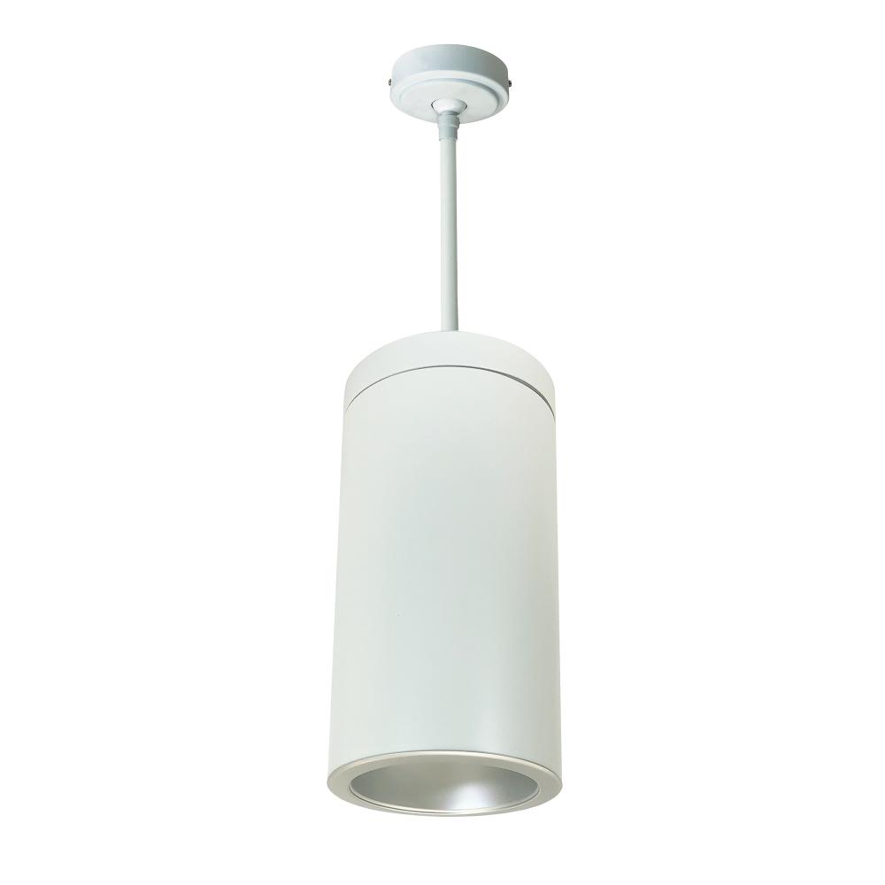 6&#34; Sapphire III Pendant Mount White Cylinder, Haze Reflector/Haze Flange, 120-277; 0-10V