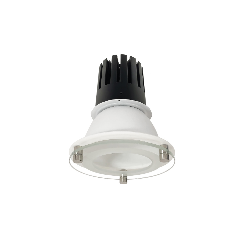 4&#34; Sapphire III Round Deco Glass Reflector, 1500lm, 3000K, Spot Optic, Black Reflector/Black