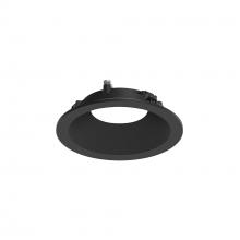 Nora NAPF-3RDNB/CL - 3" Apollo Round Flanged Downlight Trim with Clear Lens, Black Finish