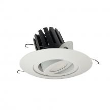Nora NRM3-64L440FWW - 6" Marquise III Adjustable Surface Gimbal, 2500lm, 4000K, Flood Optic, White Reflector &