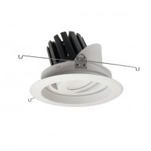 Nora NRM3-67L430FWW - 6" Marquise III Adjustable Regressed Gimbal Baffle, 2500lm, 3000K, Flood Optic, White Baffle &