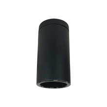 Nora NYLS3-6S1L340FC12BBB - 6" Sapphire III Surface Mount Black Cylinder, Black Reflector/Black Flange, 120-277; 0-10V