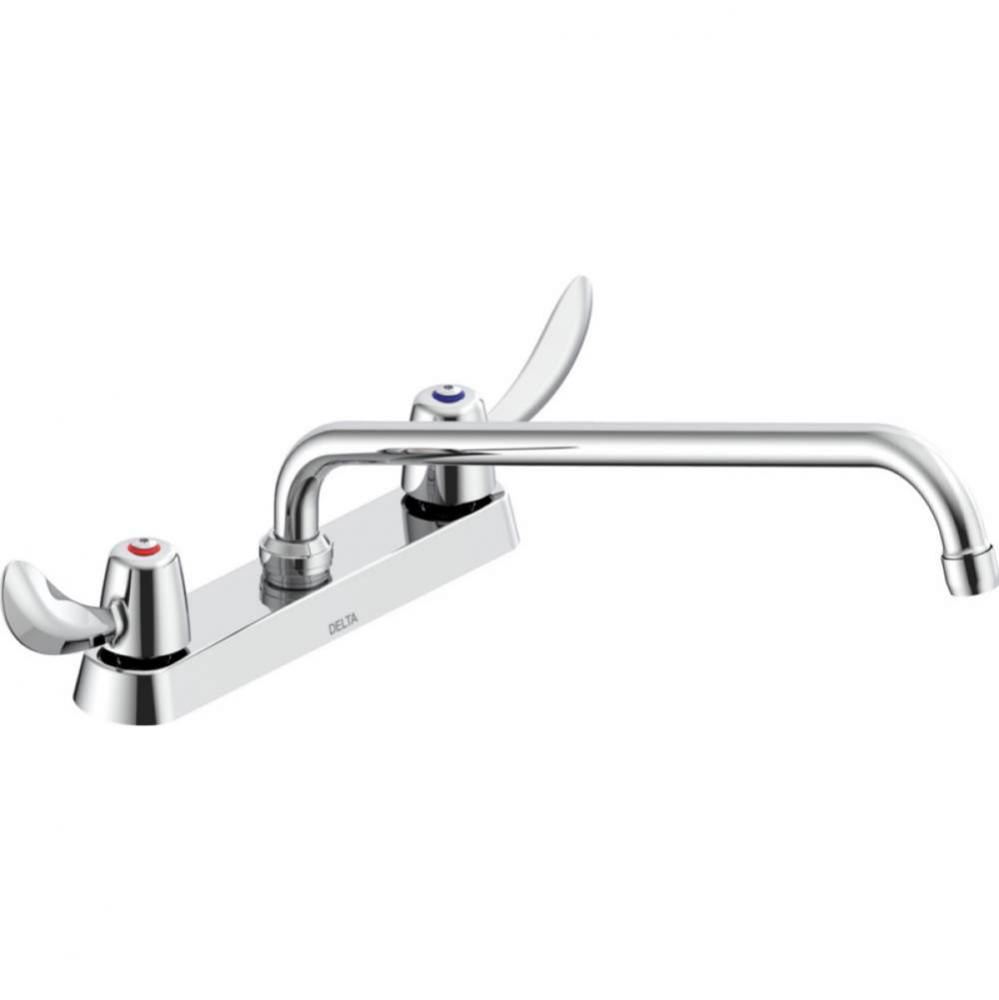 Commercial 26C3: Two Handle 8&apos;&apos; Cast Deck Mount Faucet