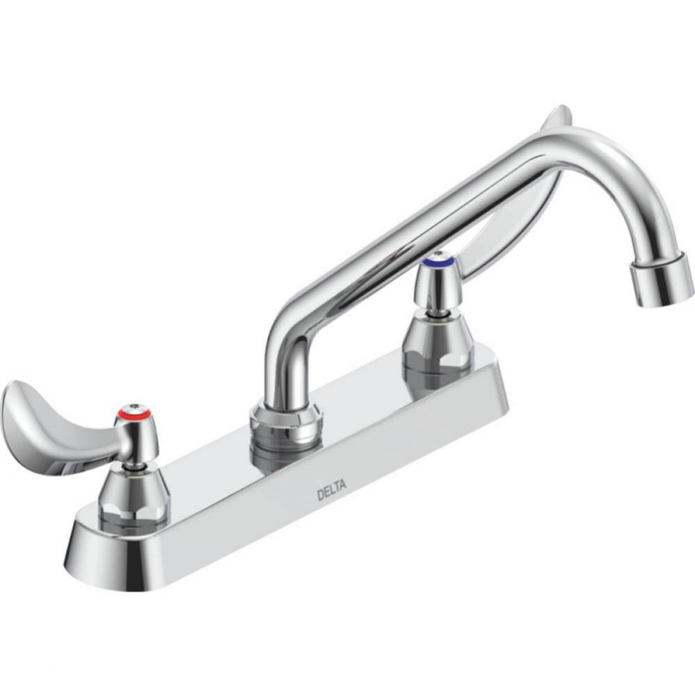 Commercial 26C3: Two Handle 8&apos;&apos; Cast Deck Mount Faucet