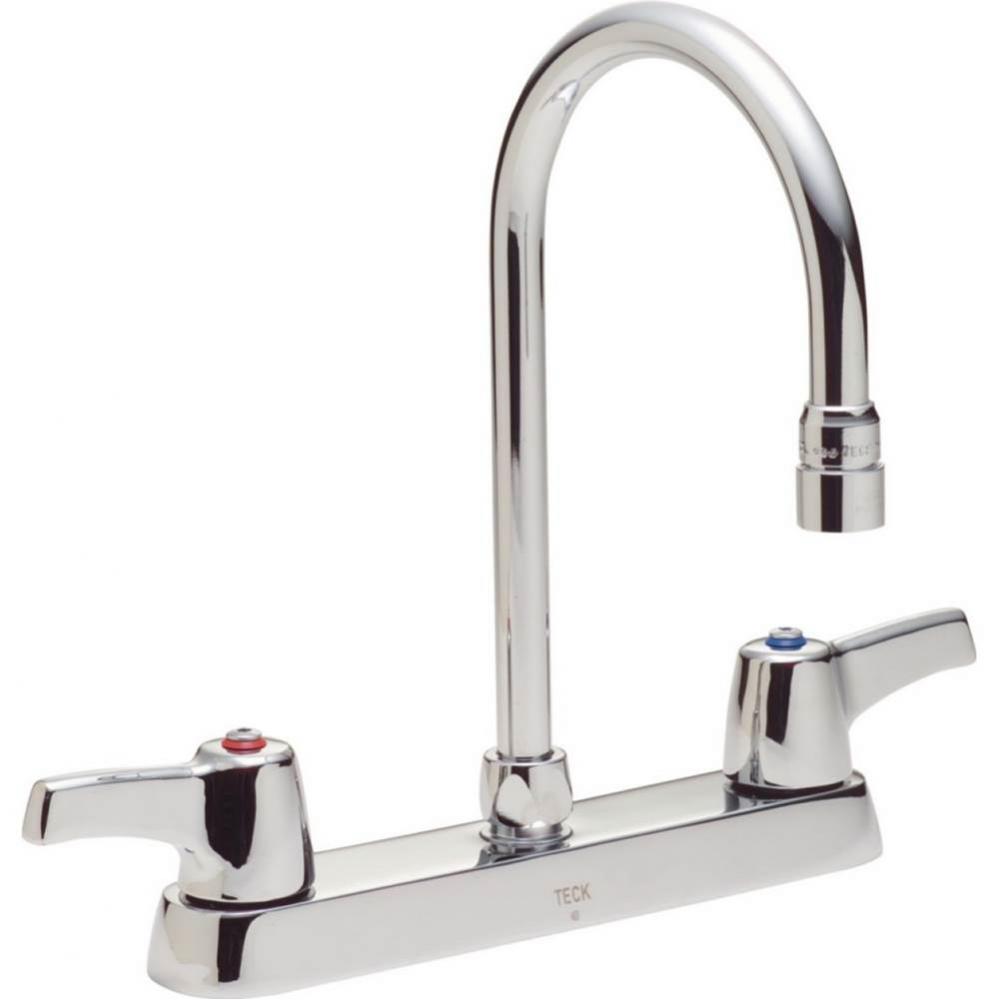 Commercial 26C3: 8&apos;&apos; Cast Deck Mount Faucet