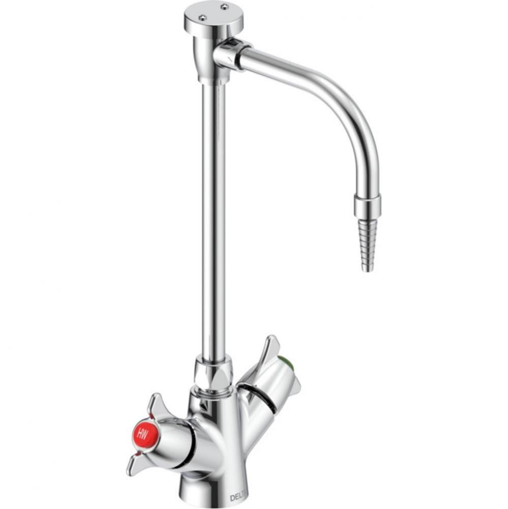 Commercial W67 Series Mixing Faucet: Two Handle Deck Mount Single Shank Laboratory Mixing Faucet