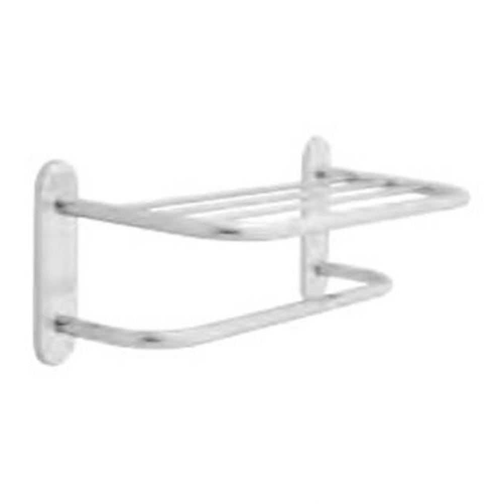 Commercial Other: 18&apos;&apos; Brass Towel Shelf with One Bar, Concealed Mounting