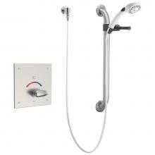 Delta Commercial 860T157 - ELECTRONIC PUSH BUTTON SHOWER HW