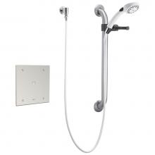Delta Commercial 860T158 - ELECTRONIC PUSH BUTTON SHOWER HW