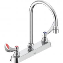 Delta Commercial 26C3934-LS-TI - Commercial 26C3: Two Handle Deck-Mount Faucet