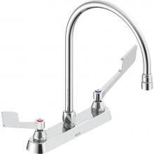 Delta Commercial 26C3955-R7 - Commercial 26C3: 8'' Cast Deck Mount Faucet