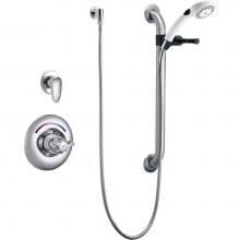Delta Commercial T13H303-20 - Commercial T13H: Universal Dual Shower Trim, Diverter, Hand Shower, and Grab Bar
