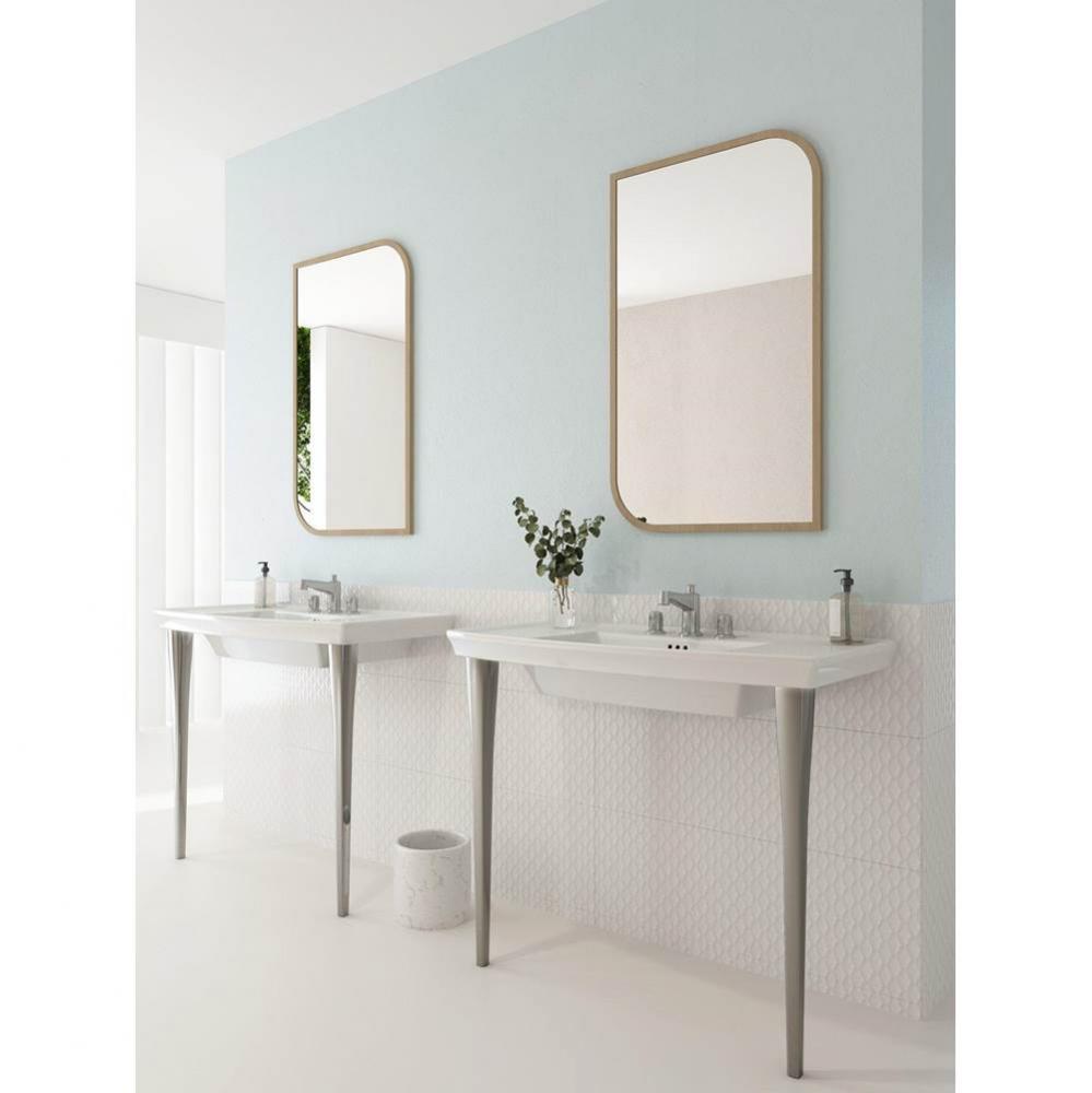 Lavita Console Leg Set Fireclay 31 in. in Platinum